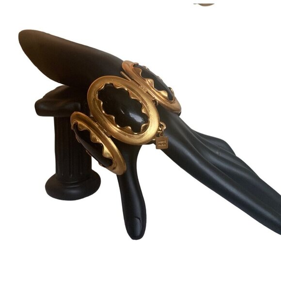 Anne Klein couture black and gold-tone statement pieces set‎ OS - Picture 8 of 16